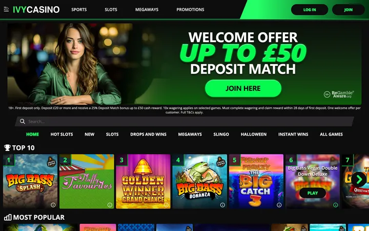 Screenshot of Ivy Casino